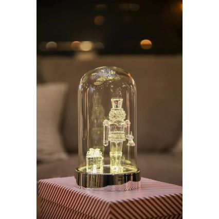 Markslöjd 706526 - LED-Weihnachtsdekoration ISLA LED/0,12W/3xAA glänzendes Chrom/Nussknacker