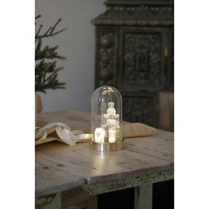 Markslöjd 706527 - LED-Weihnachtsdekoration ISLA LED/0,12W/3xAA Messing/Nussknacker