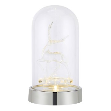 Markslöjd 706528 - LED Weihnachtsdekoration ISLA LED/0,06W/3xAA glänzendes Chrom/Rentier
