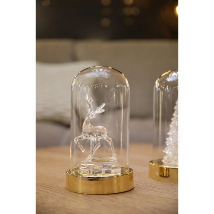 Markslöjd 706529 - LED-Weihnachtsdekoration ISLA LED/0,06 W/3xAA Messing/Rentier
