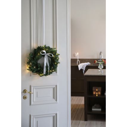 Markslöjd 706542 - LED Außen-Weihnachtskranz VINTRA LED/1,8W/3xAA Ø 40 cm IP44 warmweiß
