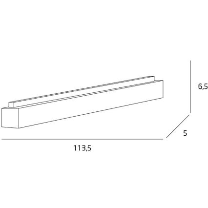 MAXLIGHT C0125D - Dimmbare LED-Deckenleuchte LINEAR LED/36W/230V 113,5 cm weiß