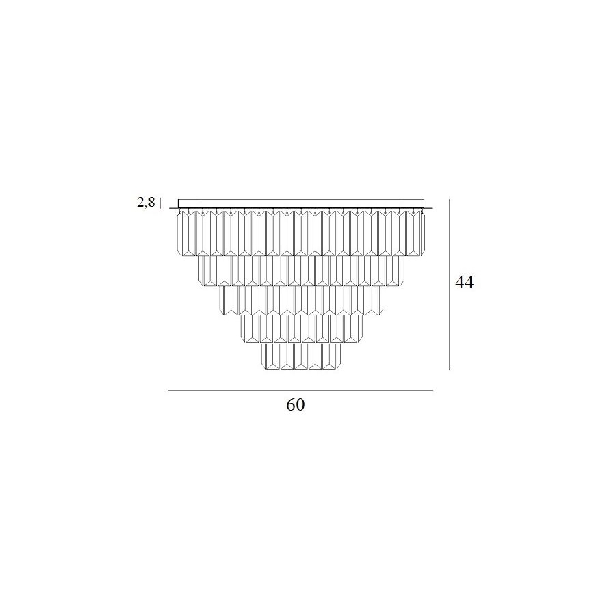 MAXLIGHT C0206 - Deckenleuchte MONACO 15xG9/40W/230V d 60 cm golden