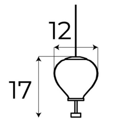 MAXLIGHT - Ersatz-Lampenschirm für den Kronleuchter PALLONCINI, Ø 12 cm, rauchschwarz