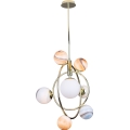 MAXLIGHT P0378 - Deckenleuchte an Stange COSMOS 7xG9/40W/230V golden