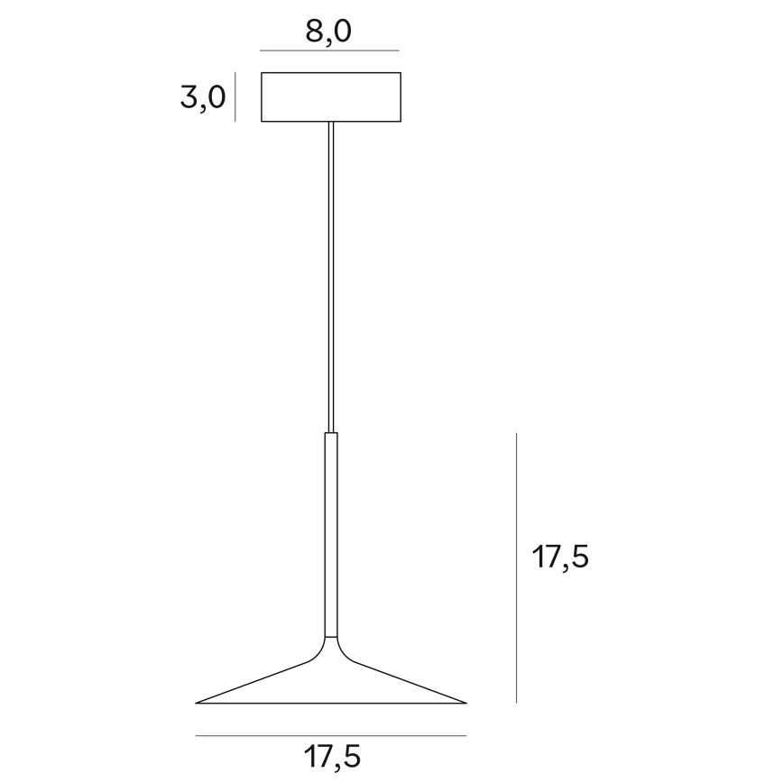 MAXLIGHT P0456 - LED-Hängeleuchte HANA LED/6W/230V d 17,5 cm schwarz