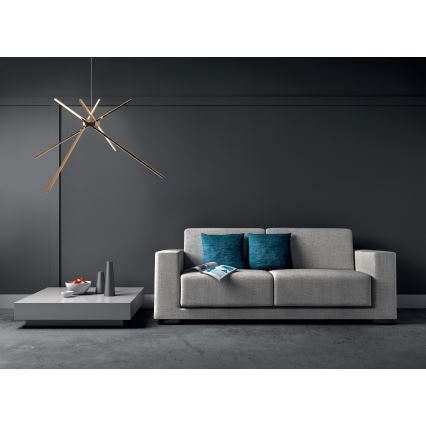 MAXLIGHT P0457 - LED-Hängeleuchte SPINNE LED/33W/230V golden