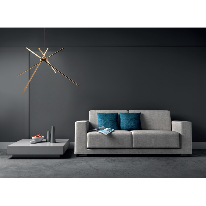 MAXLIGHT P0457 - LED-Hängeleuchte SPINNE LED/33W/230V golden