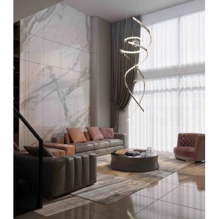 MAXLIGHT P0482D - Dimmbare LED-Hängeleuchte RITZ LED/100W/230V d 60 cm CRI 90 glänzendes Chrom