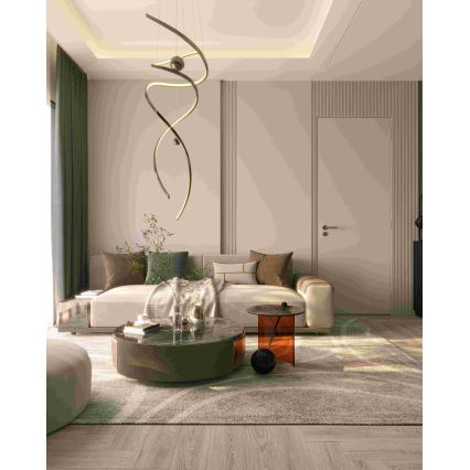 MAXLIGHT P0482D - Dimmbare LED-Hängeleuchte RITZ LED/100W/230V d 60 cm CRI 90 glänzendes Chrom