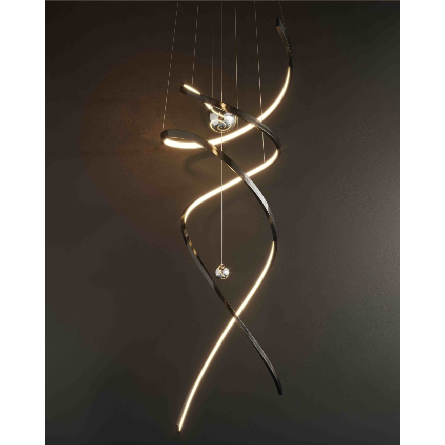 MAXLIGHT P0500D - Dimmbare LED-Hängeleuchte RITZ LED/100W/230V d 60 cm CRI 90 schwarz