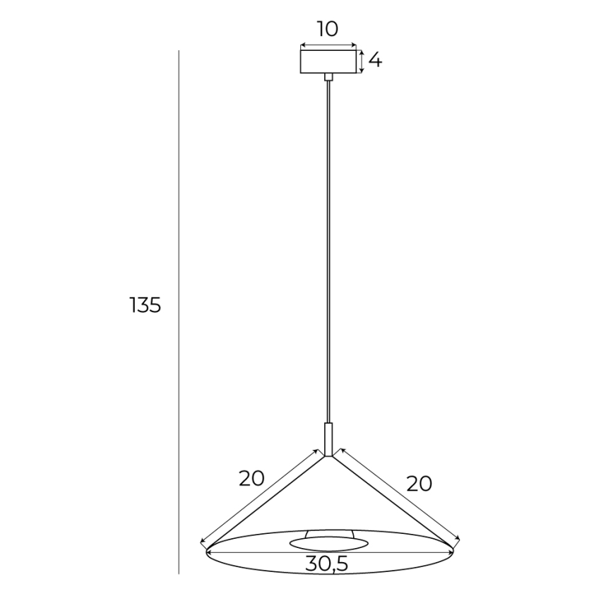 MAXLIGHT P0505 - LED-Hängeleuchte VULCANO LED/5W/230V d 30,5 cm weiß