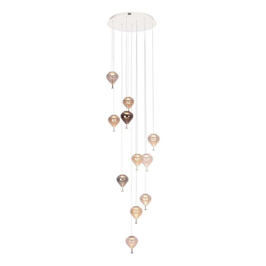MAXLIGHT P0526D - Dimmbare LED-Hängeleuchte PALLONCINI 11xLED/6W/230V d 45 cm klar/beige/rauchig