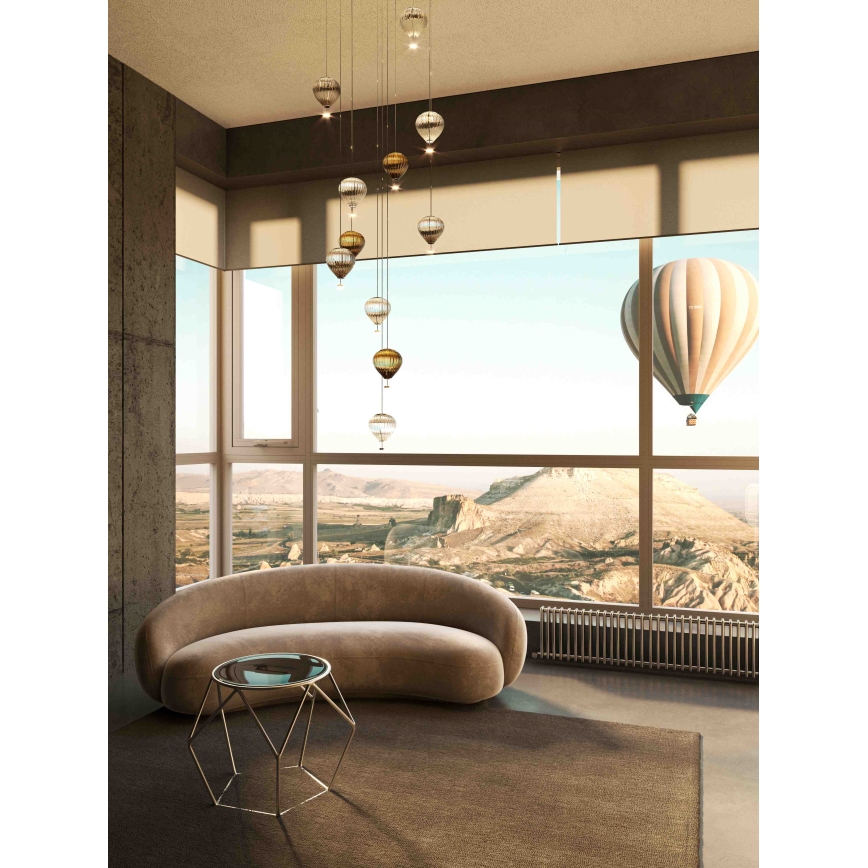 MAXLIGHT P0526D - Dimmbare LED-Hängeleuchte PALLONCINI 11xLED/6W/230V d 45 cm klar/beige/rauchig