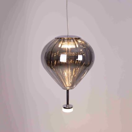 MAXLIGHT P0526D - Dimmbare LED-Hängeleuchte PALLONCINI 11xLED/6W/230V d 45 cm klar/beige/rauchig
