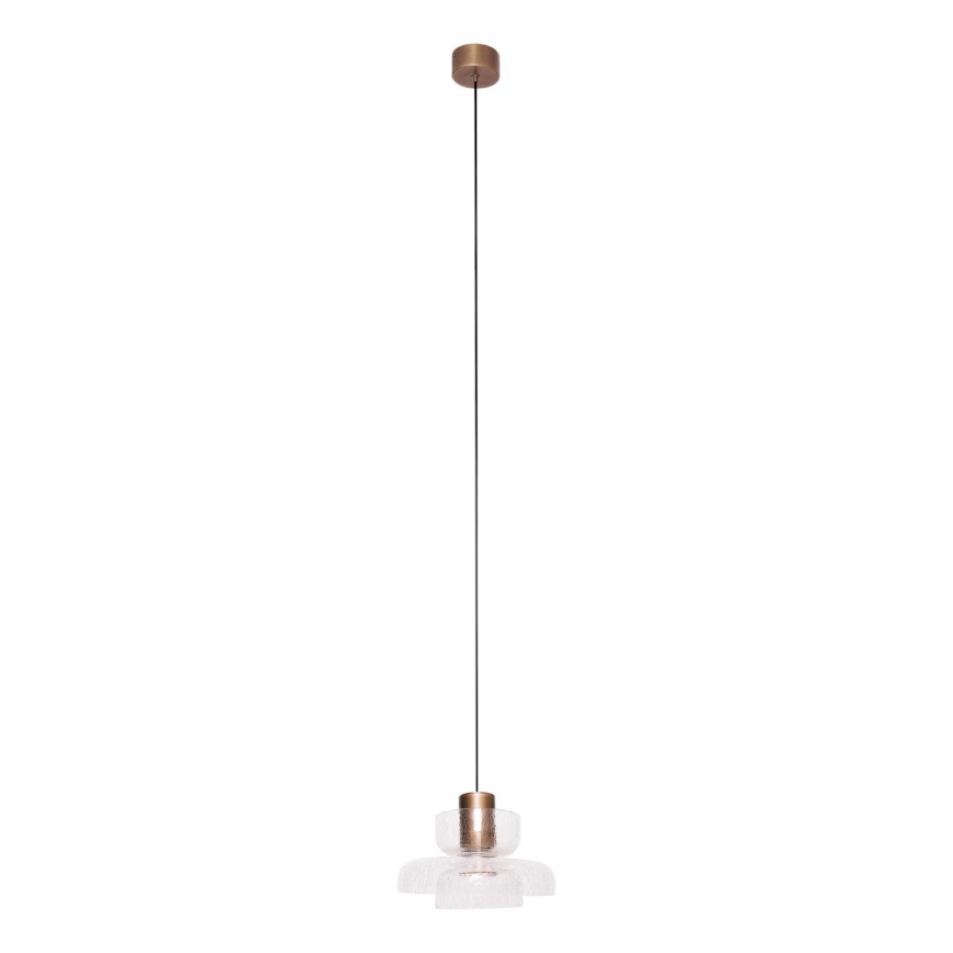 MAXLIGHT P0532 - LED-Hängeleuchte SIGNATURE LED/8W/230V d 22 cm Messing/klar