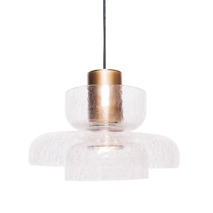 MAXLIGHT P0532 - LED-Hängeleuchte SIGNATURE LED/8W/230V d 22 cm Messing/klar