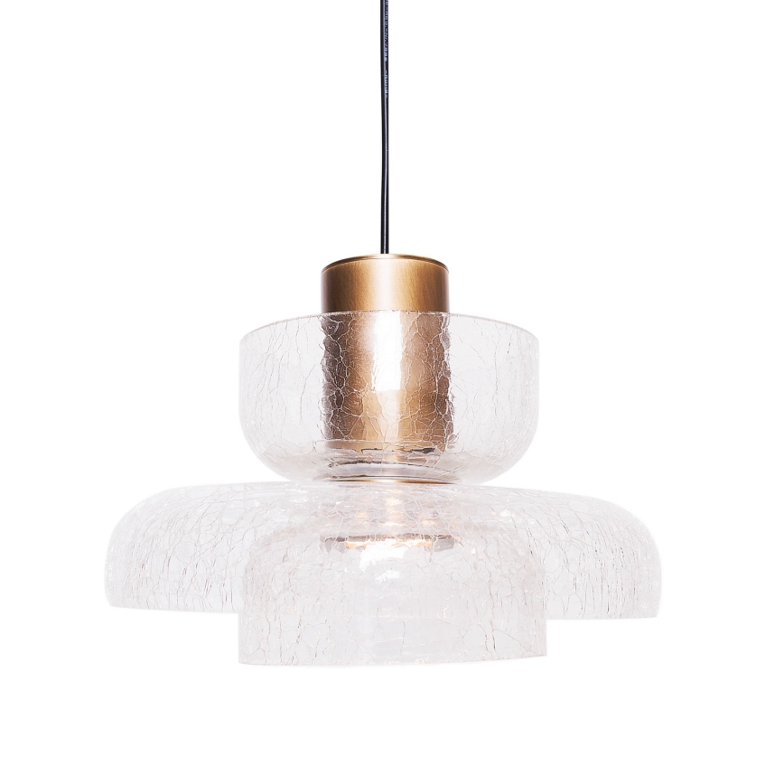MAXLIGHT P0532 - LED-Hängeleuchte SIGNATURE LED/8W/230V d 22 cm Messing/klar