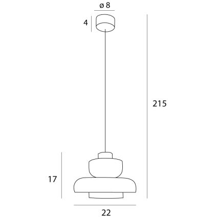 MAXLIGHT P0532 - LED-Hängeleuchte SIGNATURE LED/8W/230V d 22 cm Messing/klar