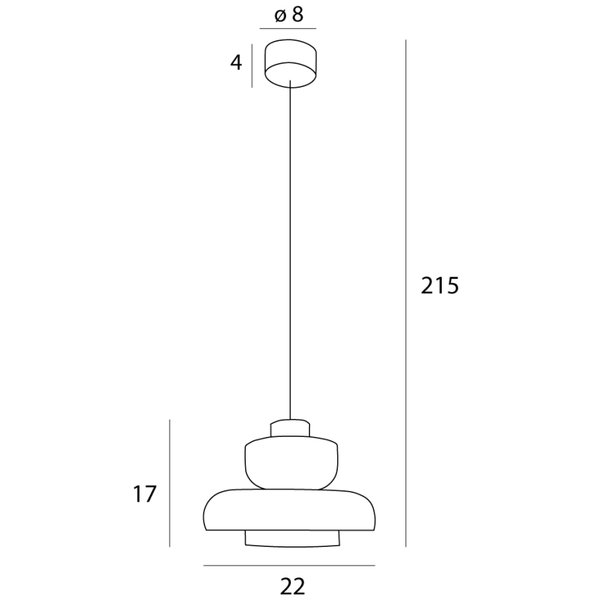 MAXLIGHT P0532 - LED-Hängeleuchte SIGNATURE LED/8W/230V d 22 cm Messing/klar