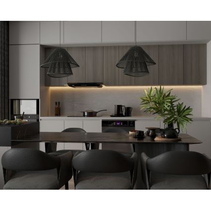 MAXLIGHT P0580 - Hängeleuchte AMALFI 1xE27/15W/230V d 45 cm schwarz