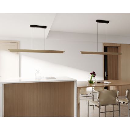 MAXLIGHT P0596 - Dimmbare LED-Pendelleuchte JO-JO an Kabel LED/40W/230V 2700/4500/5500K, goldfarben