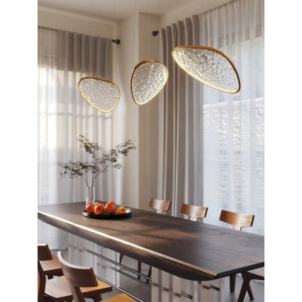 MAXLIGHT P0637D - LED-Hängeleuchte mit Kabel EMPIRE LED/17W/230V goldfarben