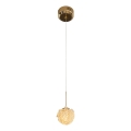 MAXLIGHT P0679 - Pendelleuchte mit Kabelaufhängung RITA 1x G9/5W/230V Ø 12 cm goldfarben
