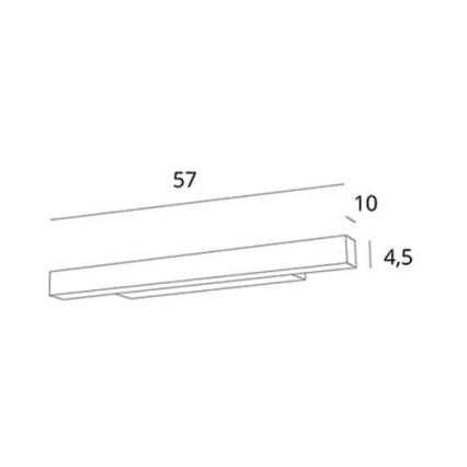 MAXLIGHT W0264 - Dimmbare LED-Badezimmer-Spiegelbeleuchtung LINEAR LED/18W/230V 57 cm IP44 schwarz
