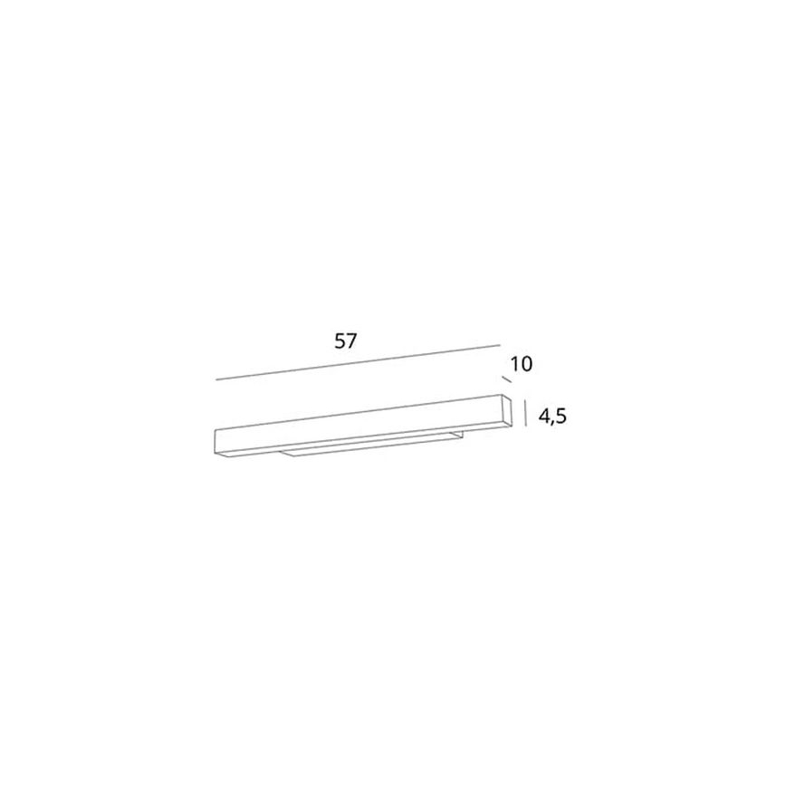 MAXLIGHT W0264 - Dimmbare LED-Badezimmer-Spiegelbeleuchtung LINEAR LED/18W/230V 57 cm IP44 schwarz