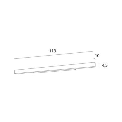 MAXLIGHT W0265 - Dimmbare LED-Badezimmer-Spiegelbeleuchtung LINEAR LED/36W/230V 113,5 cm IP44 weiß