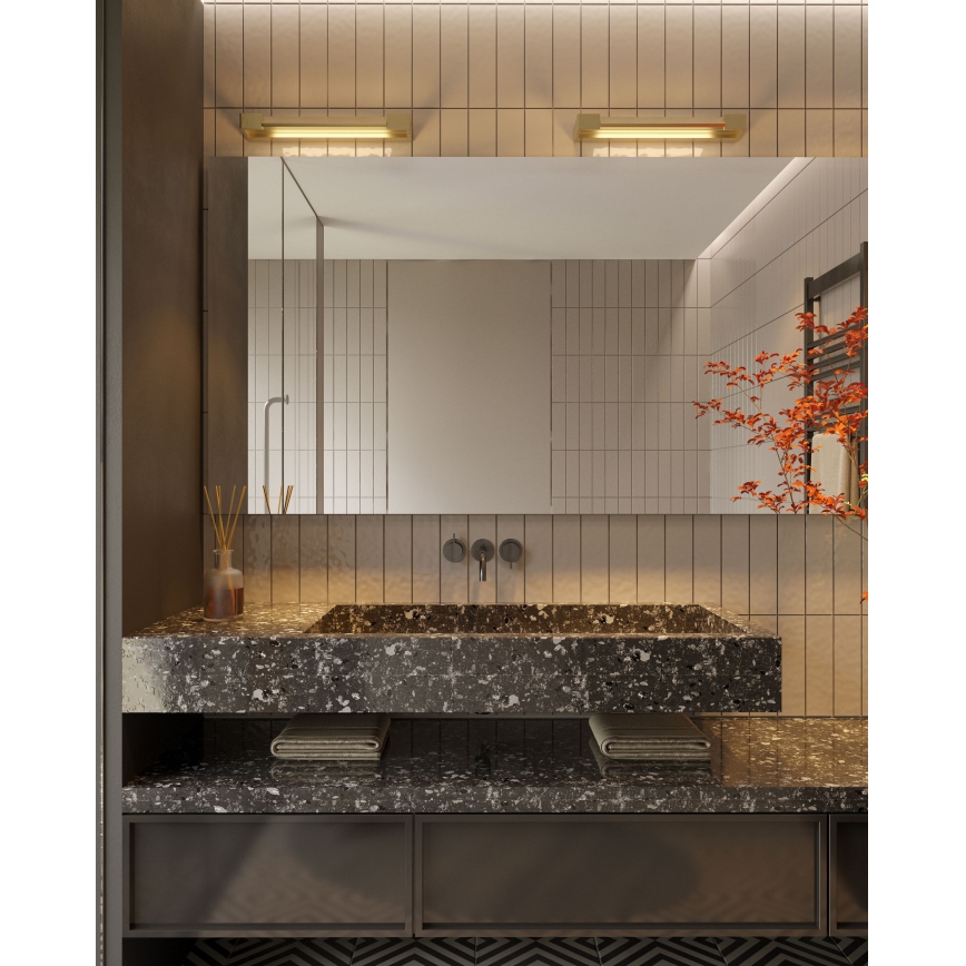 MAXLIGHT W0319 - LED-Wandleuchte für Badezimmer FLINK LED/18W/230V 60 cm IP44 golden
