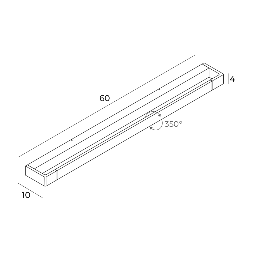 MAXLIGHT W0319 - LED-Wandleuchte für Badezimmer FLINK LED/18W/230V 60 cm IP44 golden