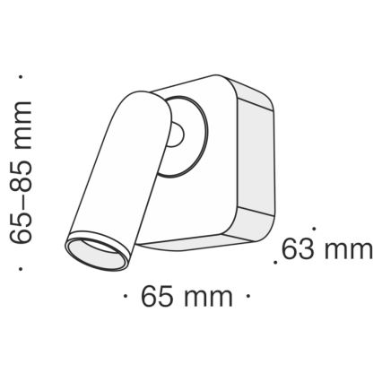 Maytoni C039WL-L3W3K - LED-Wandstrahler MIRAX LED/3W/230V schwarz