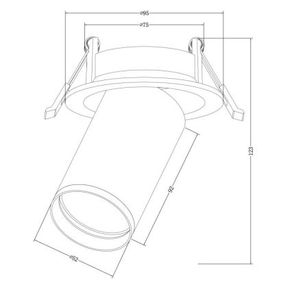 Maytoni C048CL-U-1WS - Einbaustrahler FOCUS 1xGU10/10W/230V glänzendes Chrom