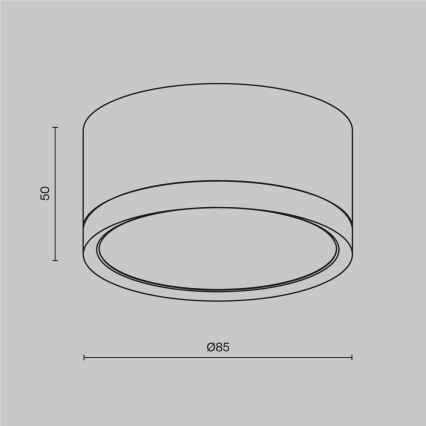 Maytoni C086CL-GX53-SRD-B - Strahler HOOP 1xGX53/15W/230V schwarz