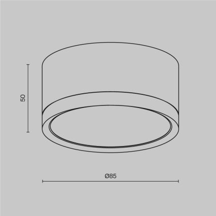 Maytoni C086CL-GX53-SRD-B - Strahler HOOP 1xGX53/15W/230V schwarz