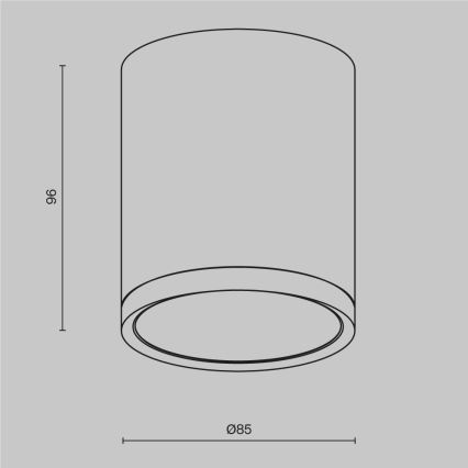 Maytoni C086CM-GX53-MRD-B - Strahler HOOP 1xGX53/15W/230V schwarz