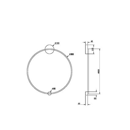 Maytoni MOD005WL-L46BSK1 - LED-Wandbeleuchtung HALO LED/47W/230V