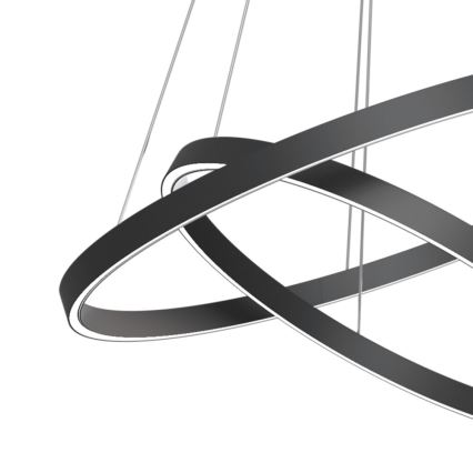 Maytoni MOD058PL-L74B3K - LED-Kronleuchter an Aufhängung RIM LED/88W/230V 3000K d 80 cm schwarz