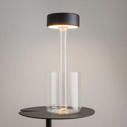 Maytoni MOD229TL-L3B3K1 - Dimmbare, aufladbare LED-Tischleuchte (tragbar) LED/3W/5V 2200-4000K schwarz/klar