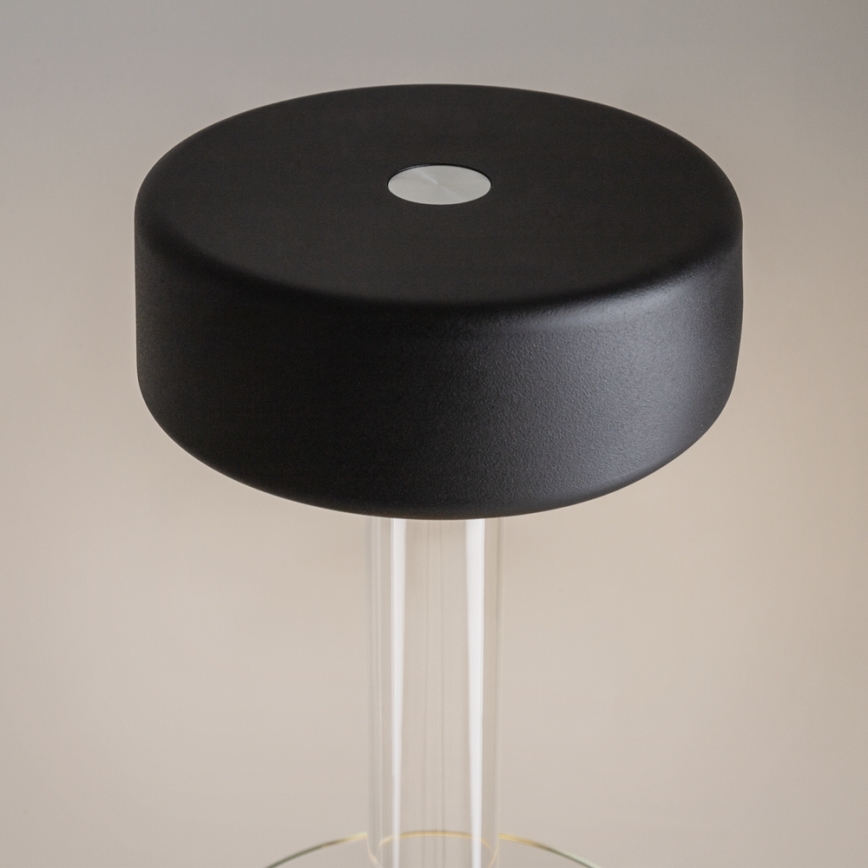 Maytoni MOD229TL-L3B3K1 - Dimmbare, aufladbare LED-Tischleuchte (tragbar) LED/3W/5V 2200-4000K schwarz/klar