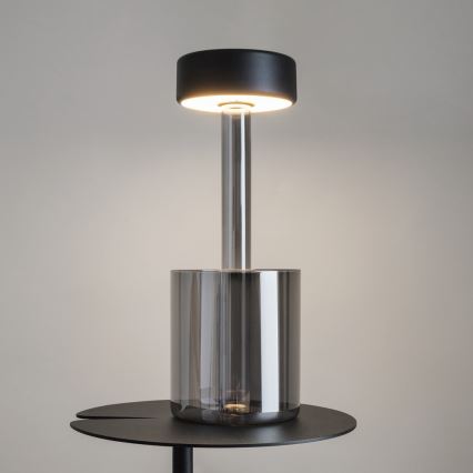 Maytoni MOD229TL-L3B3K3 - Dimmbare, aufladbare LED-Tischleuchte (tragbar) LED/3W/5V 2200-4000K schwarz/grau