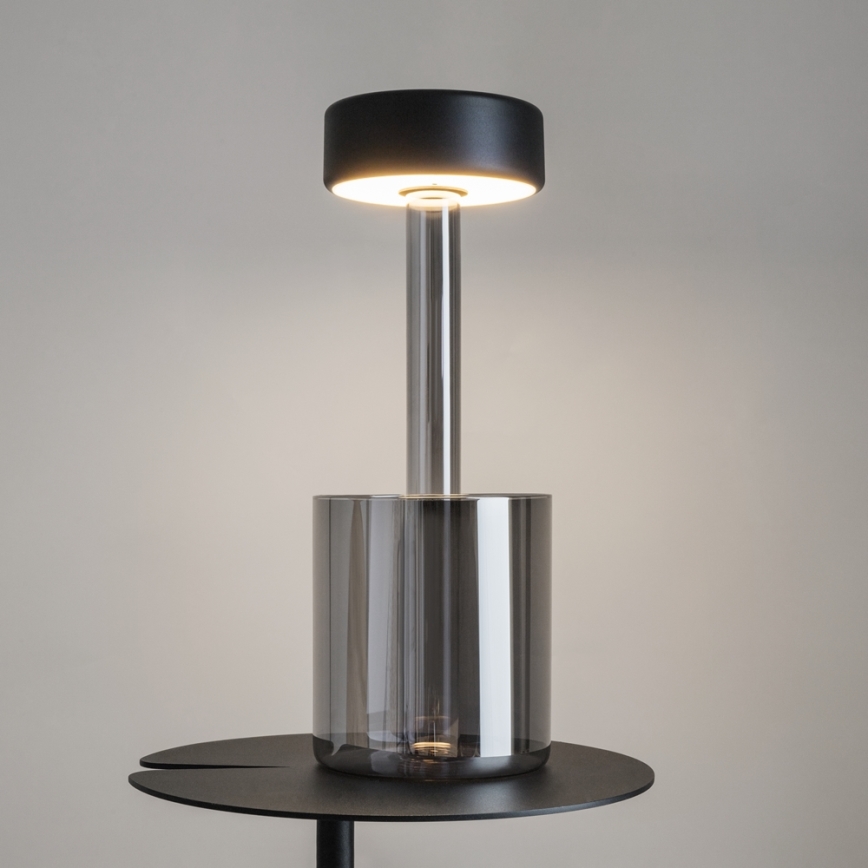 Maytoni MOD229TL-L3B3K3 - Dimmbare, aufladbare LED-Tischleuchte (tragbar) LED/3W/5V 2200-4000K schwarz/grau