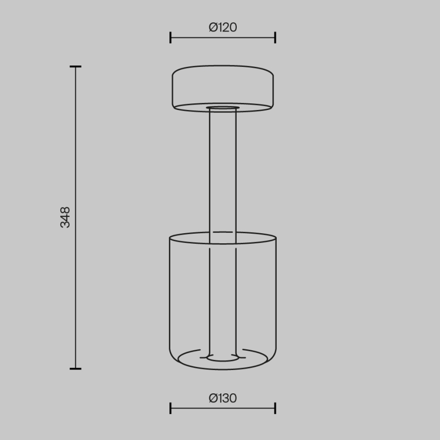 Maytoni MOD229TL-L3B3K3 - LED dimmbare, wiederaufladbare tragbare Tischlampe LED/3W/5V 2200-4000K 2000 mAh schwarz/grau