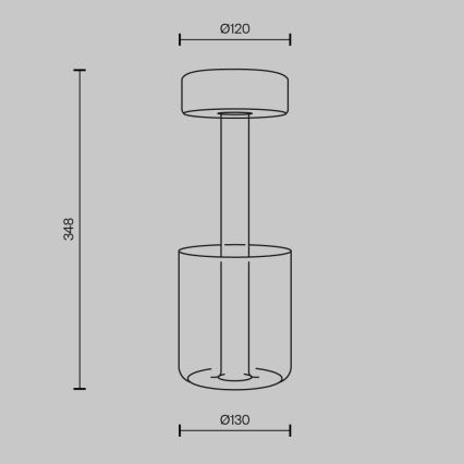 Maytoni MOD229TL-L3W3K1 - LED dimmbare, wiederaufladbare tragbare Tischlampe LED/3W/5V 2200-4000K 2000 mAh weiß/klar