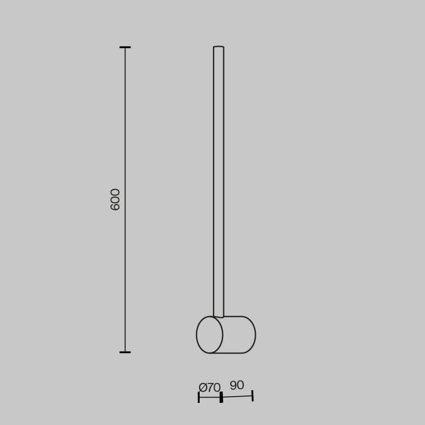 Maytoni MOD237WL-L6BS3K - LED-Wandleuchte LIGHT STICK LED/7W/230V 3000K golden