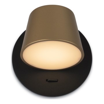 Maytoni MOD421WL-L6BBS3K - LED-Wandleuchte PIXEL 7W/230V 3000K golden/schwarz