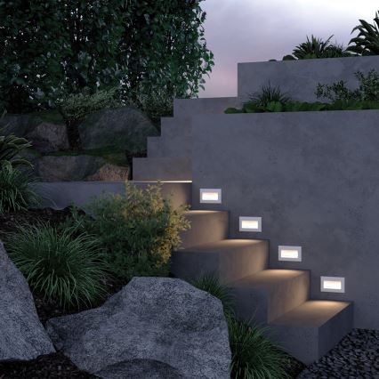 Maytoni O045SL-L3W3K - LED-Einbauleuchte für den Außenbereich BOSCA LED/3W/230V 3000K IP65 weiß
