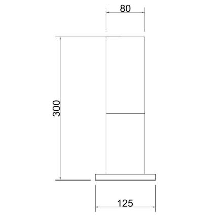 Maytoni O418FL-01B - Außenleuchte WILLIS 1xE27/60W/230V 30 cm IP54 schwarz